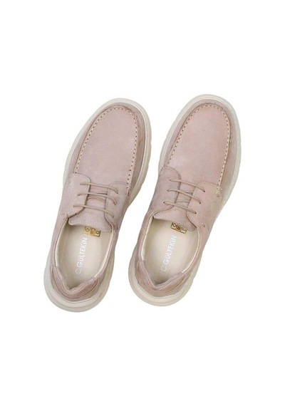 Erkek Taba Bağcıklı Kalın Tabanlı Nubuk Deri Sneaker