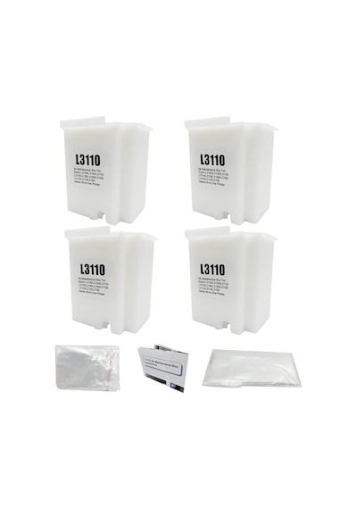 Tr Epson 103 L3250 İle Uyumlu Yazıcı Süngerli Atık Mürekkep Tankı Atık Kutusu Waste Ink Pad 4 Adet