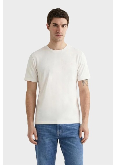 Gant Erkek Beyaz Baskılı Kısa Kollu T-shirt-14707
