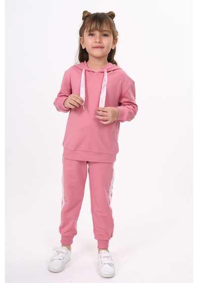 Toontoy Kids Toontoy Kız Çocuk Eşofman Takım Gül Kurusu Gülkurusu