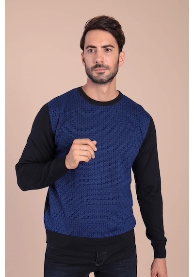 Ferraro Bisiklet Yaka Superfine Yün Kazak - Lacivert Lacivert (390466089) Lacivert