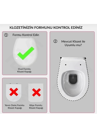 Nevora Klozet Kapağı Termoplastik Yavaş Kapanan Oval Formlu