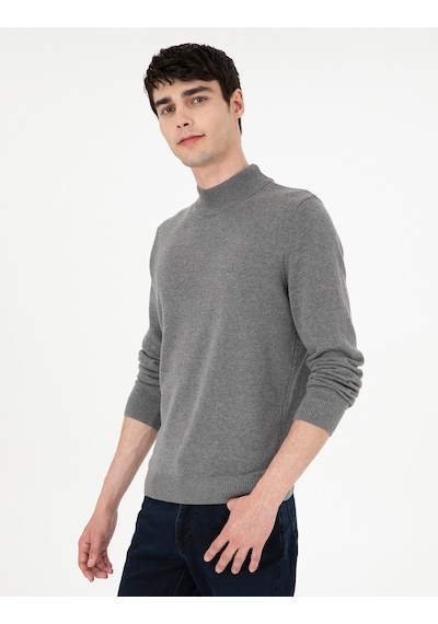 Pierre Cardin Erkek Gri Melanj Kazak /triko 50296548-vr086 Gri Melanj