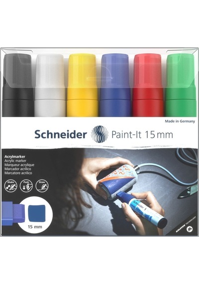 Schneider Akrilik Marker Kalem 330 15 Mm Set 1 6Lı