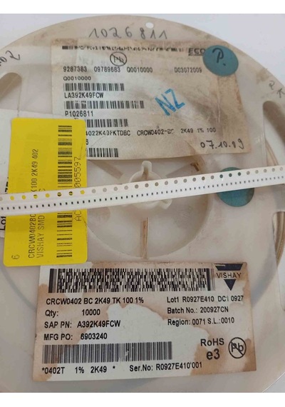 Crcw0402bc2k49tk100 2k49 402 Vıshay Smd Direnç 500 Adet