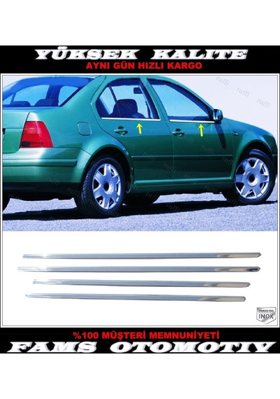 Vw Bora Krom Cam Çıtası 4 Prç. 1998-2004 P. Çelik Vw Bora Krom Cam Çıtası 4 Prç. 1998-2004 P. Çelik