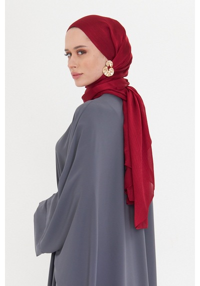 Hürrem Bone Bordo Düz Klasik Şal Turlu Polyester Lüx Janjan 202126 16 Bordo