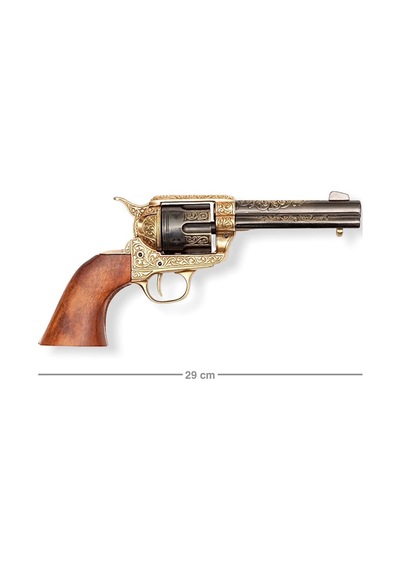 Denix Dekoratif Replika Cal.45 Peacemaker Revolver 4,75", Usa 1873