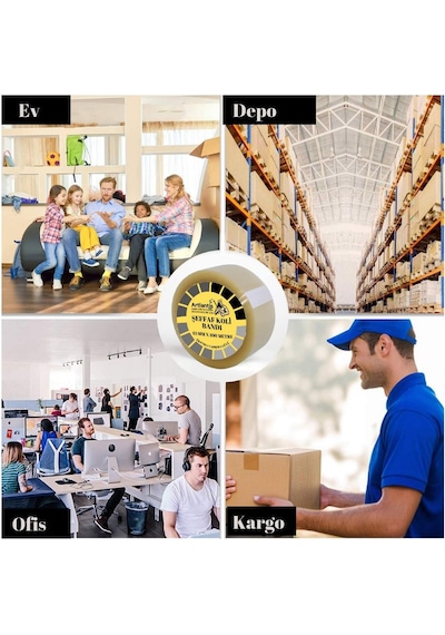 Koli Bandı Şeffaf 45x100 3 Lü1 Paket Artlantis Koli Bantı 45*100