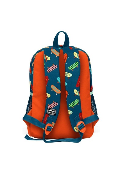Coral High Kids Civit Neon Turuncu Kaykay Desenli 3'lü Okul Çanta Seti Set0123723