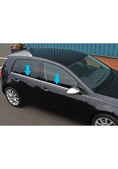 Volkswagen Golf 7 Krom Cam Çıtası 2013 -2020 Cam Çıta