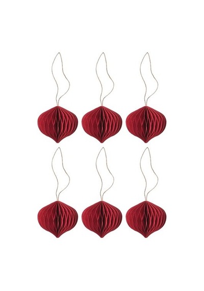 Ikea Vınterfınt Ağaç Süsü, Koyu Kırmızı, 6 Cm