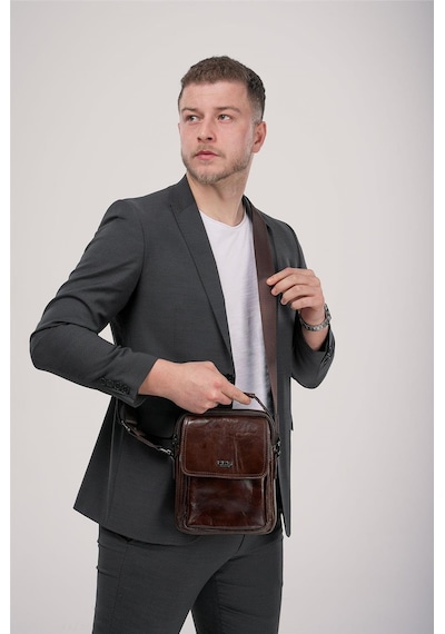 Çççs 31590 Hakiki Deri Askılı Çanta Kahve