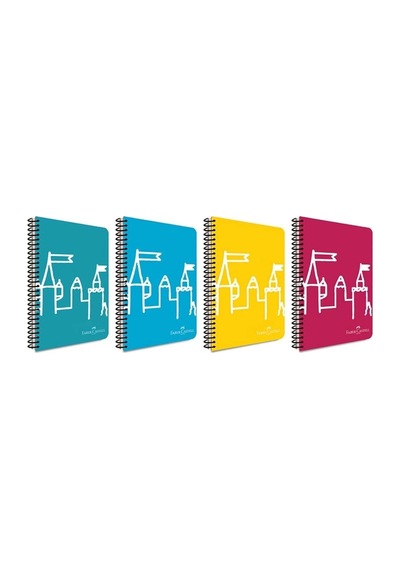 4 Adet A4 80 Yaprak Çizgili Defter