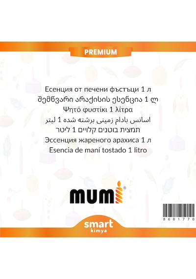 Premium Kavrulmuş Yer Fıstığı Mum Esansı 1 Litre Şeffaf