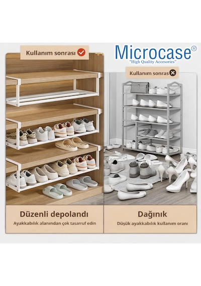Microcase Dolap İçi Ekstra Alan İçin Metal Ayakkabı Standı 10x20x40-65cm 2 Adet Al5457 Siyah Microcase Dolap İçi Ekstra Alan İçin Metal Ayakkabı Standı 10x20x40-65cm 2 Adet Al5457 Siyah