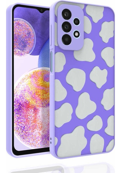 Samsung Uyumlu Galaxy A23 Kılıf Desenli Parlak Nora Kapak