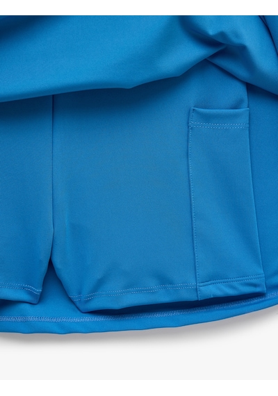 Koton Slim Fit İp Askılı Biyeli Mini Spor Elbise Mavi 6sak30239nk