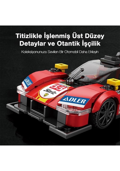 Reobrix Technic 661 Ferrari 499p Spor Araba Yaratıcı Yapı Blok Seti Building Blocks - 307 Parça