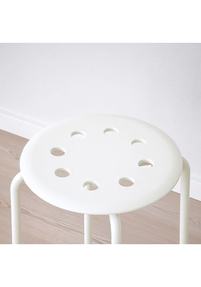 Ikea Marıus Tabure, Beyaz, 45 Cm