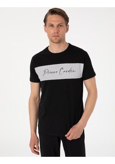 Pierre Cardin %100 Pamuk 6080 Luxury Kısa Kol Erkek Pijama Takımı Siyah