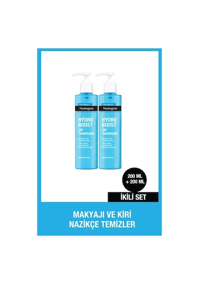 Neutrogena Hydro Boost Jel Yüz Temizleyici 200 ml x2