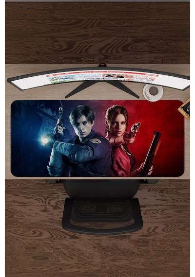 Resident Evil Kaymaz Dikişli Kauçuk Oyuncu Mousepad V5 - 90x40 Xxl Gaming Mouse Pad Fare Altlığı