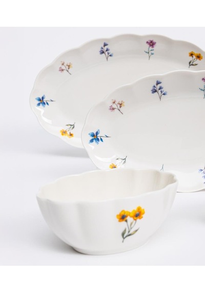 Maxx Doria Flower Bouquet 6 Kişilik 29 Parça Kahvaltı Takımı Pa2085 Beyaz
