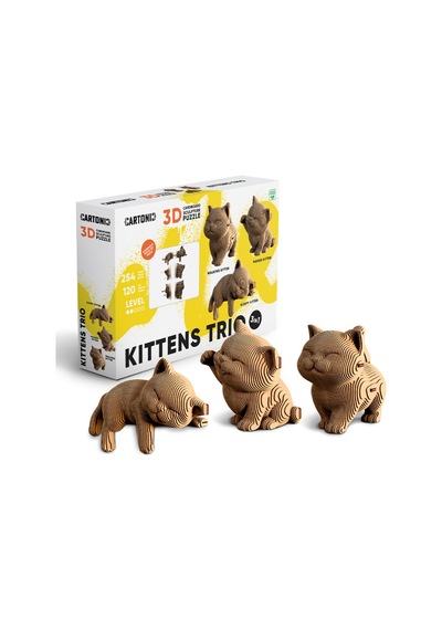 Cartonic 3d Puzzle - Kıttens Trıo
