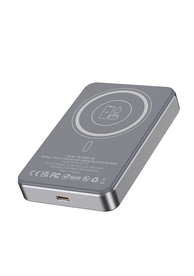 10.000 Mah Magsafe Hızlı Şarj Qı2/pd 20w Tft Ekranlı Powerbank Premium Serisi Beyaz