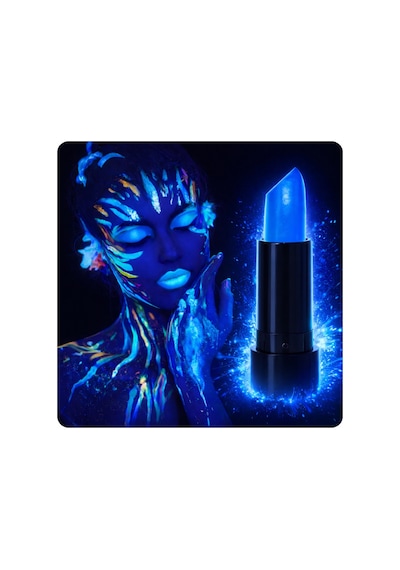 Uv Neon Mavi Ruj Karanlıkta Parlayan Makyaj Boyası - Anex-874144 Çok Renkli