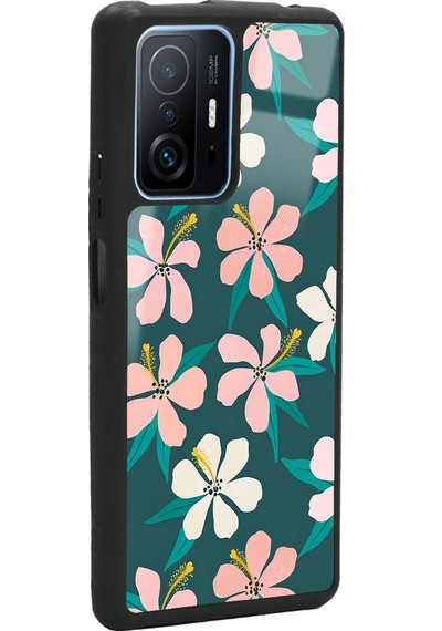 Xiaomi Mi 11t Pro Leaf Flovers Tasarımlı Glossy Telefon Kılıfı Çok Renkli