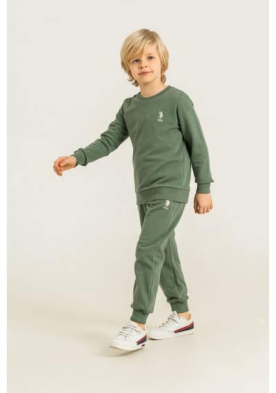 U.S. Polo Assn. Erkek Çocuk Baskılı Yeşil Uzun Kol Eşofman Takımı Us2621-c-v1 Us2621-c-v1