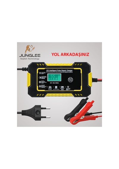 12v 6a Tam Otomatik Akü Şarj Aleti Dijital Lcd Ekran Araba Motosiklet Akülü Araç Şarj Cihazı 4-100ah