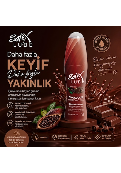 Safex Lube Çikolata Aromalı Kayganlaştırıcı Jel 85 ML