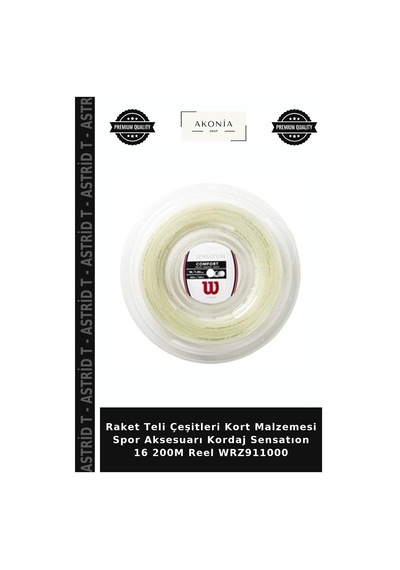 Raket Teli Çeşitleri Kort Malzemesi Spor Aksesuarı Kordaj Sensatıon 16 200m Reel Wrz911000
