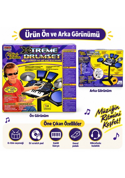 Elektronik Davul Ritim Org Dj Seti