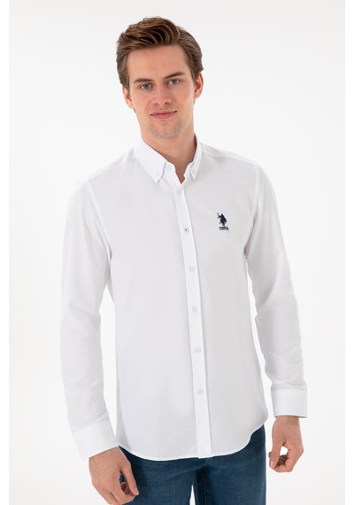 U.S. Polo Assn. Us. Polo Assn. Erkek Gömlek 50298009-vr013 Beyaz