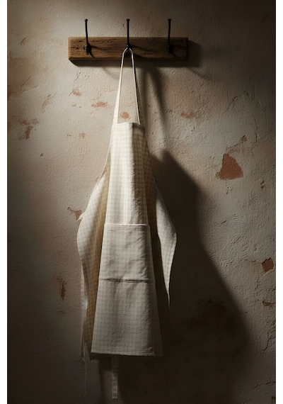 Bej Gabardin Kazayağı Kumaş Mutfak Aşçı Önlüğü Master Chef Bej