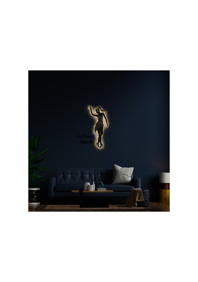 Led Işıklı Dans Temalı Tablo Helen Dekoratif Gece Lambası Sarı - 737251295 Sarı