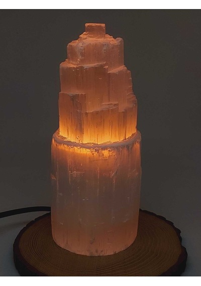 Selenit Kule Doğal Taş Lamba - 20 Cm 55754