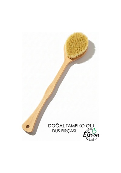 Efsoon Organics Islak ve Kuru Kullanım Kabak Lifi Sert Kıllı Sırt Fırçası Oval