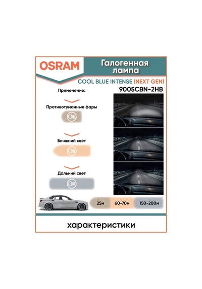 Osram Halojen Ampuller Hb3 Otomotiv 60w 12v 5000k 9005cbn-2hb 323142444