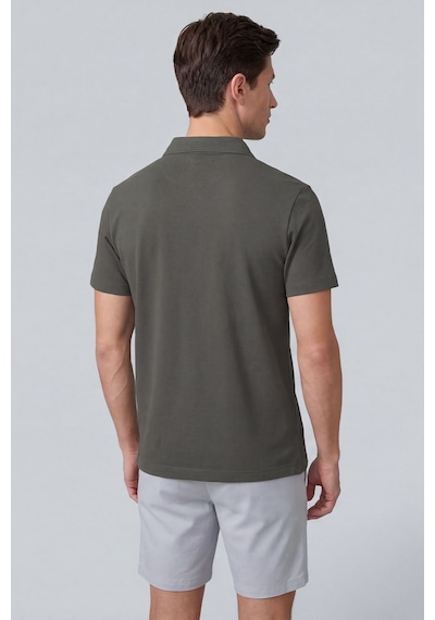 Haki Rahat Form Yumuşak Dokulu Polo Yaka Erkek T-shirt - 88496