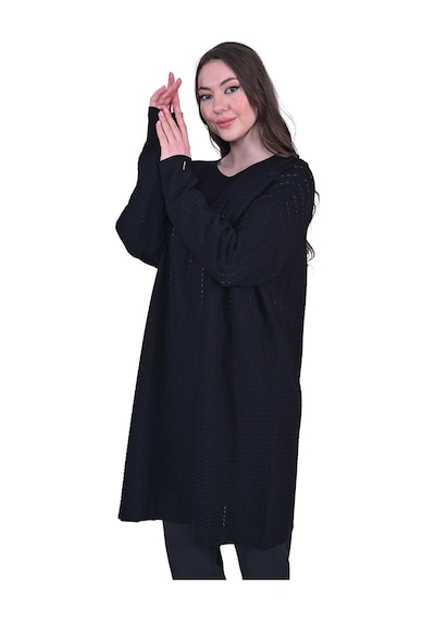 İnvee Ripple Triko Hırka Siyah-659 Siyah