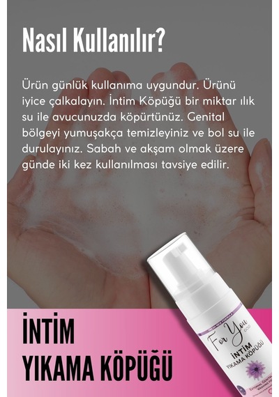 For You Gold Intim Genital Bölge Ph Dengeli Günlük Yıkama Köpüğü