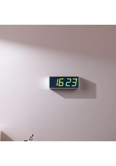 Dijital Led Duvar Ve Masa Saati - Yeşil Kasa Ölçüsü: 15x37 Cm