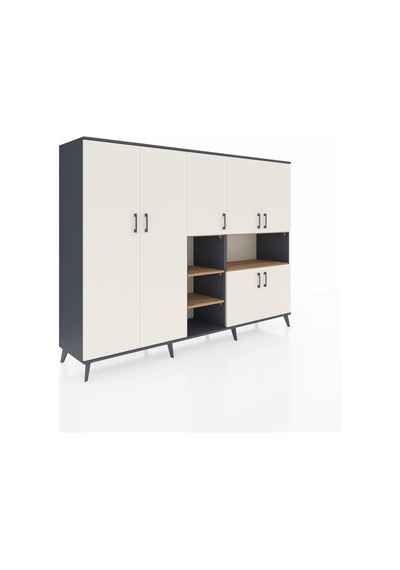 Hyperion Dolap 13 Raflı 7 Kapaklı 220x44x163 Antrasit-aytaşı/çam Aytası/atlas Çam - Antrasıt Hyperion Dolap 13 Raflı 7 Kapaklı 220x44x163 Antrasit-aytaşı/çam Aytası/atlas Çam - Antrasıt