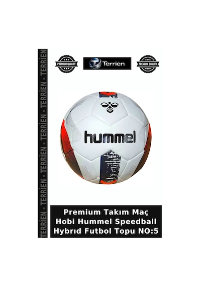 Premium Takım Maç Hobi Hummel Speedball Hybrıd Futbol Topu No:5 Çok Renkli