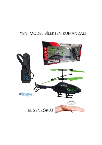1. Kalite El Kumandalı Ve El Sensörlü Parmakla Yükseltilebilen Helikopter Şarj Edilebilir 20 Cm.